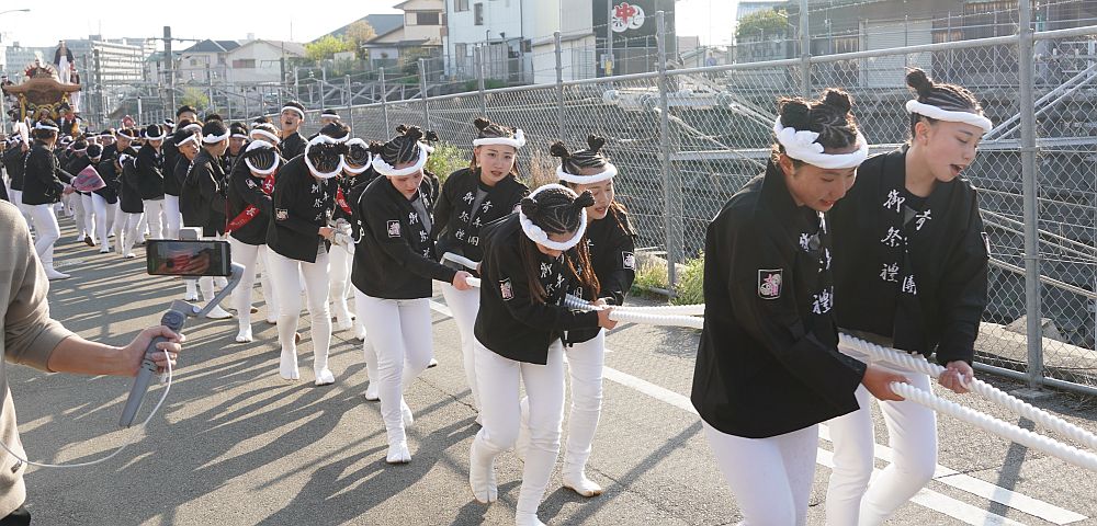 下田町地車お披露目曳行